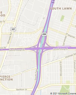 Map of: I-610: Cambridge St. to Scott St.