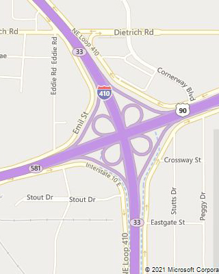 Map of: I-410: At I-10 East Interchange