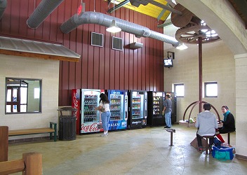 View of vending area inside the lobby