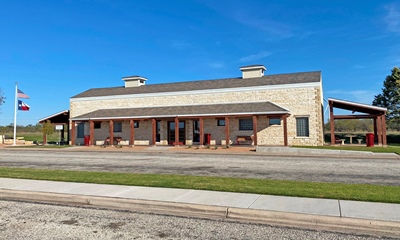View of the new reconstructed Concho County Safety Rest Area