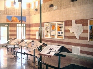Interpretive displays inside lobby area