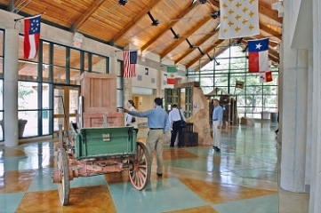 Interior view with interpretive displays of local features