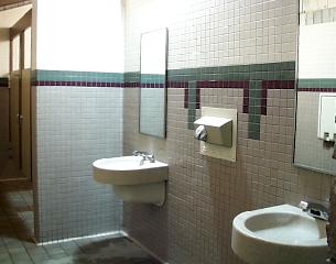 View inside a restroom