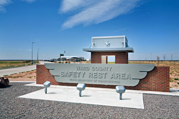View of welcome entrance sign