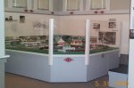 Model exhibit showing the rail yard