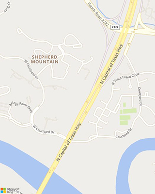 Map of: Loop 360 at Courtyard Drive/RM 2222