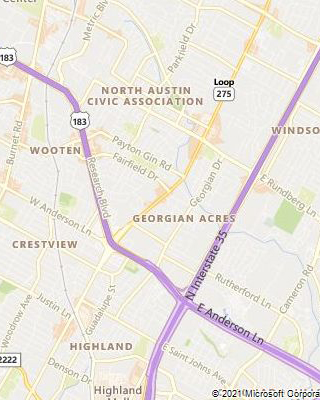 Map of: US 183: Metric Blvd. to I-35