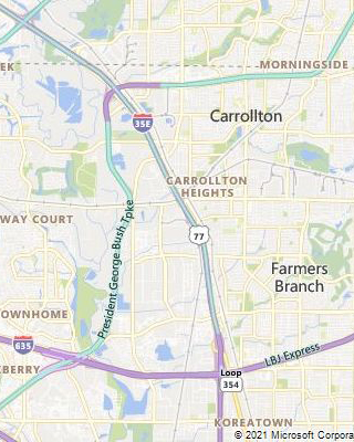 Map of: I-35 East: I-635 to Denton County Line