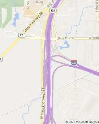 Map of: I-635/SH 121 Interchange