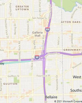 Map of: I-610: I-610 West Loop at I-69 Southwest