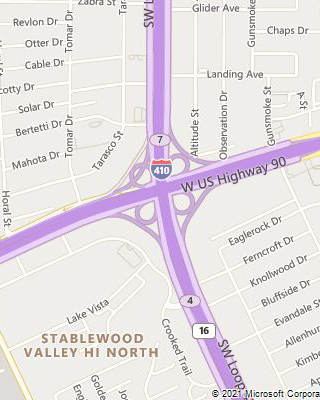Map of: I-410: At US 90 Interchange