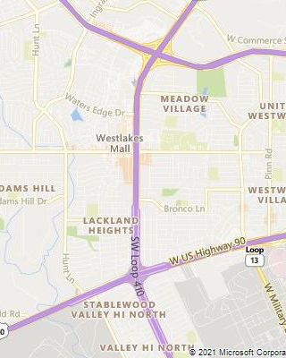 Map of: I-410: US 90 to SH 151